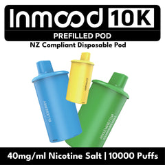 Inmood 10K Closed Pod Vape – Replacement Pods – 10000 Puffs – 4% (40mg salt nicotine)
